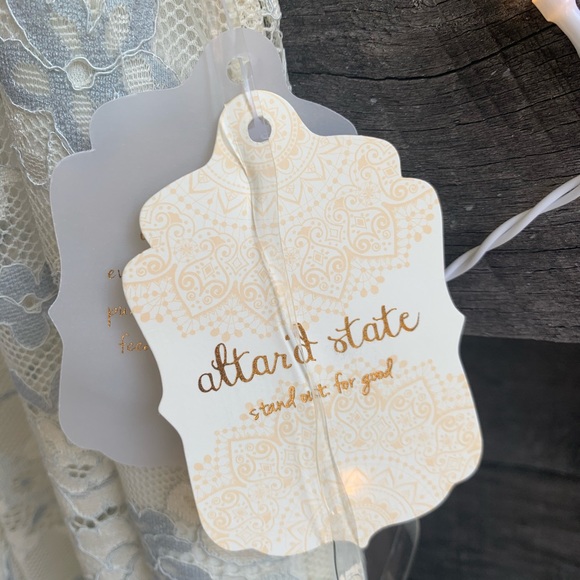 NWT Altar’d State Cream-Lt Blue Lace Tank - Picture 6 of 6